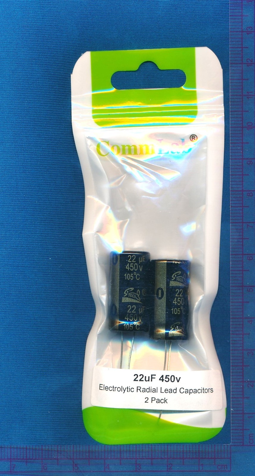 2 pk SUPERTECH 22uF 450v Radial Capacitors. 22 uF Guitar Tube Amp Radio PREMIUM!