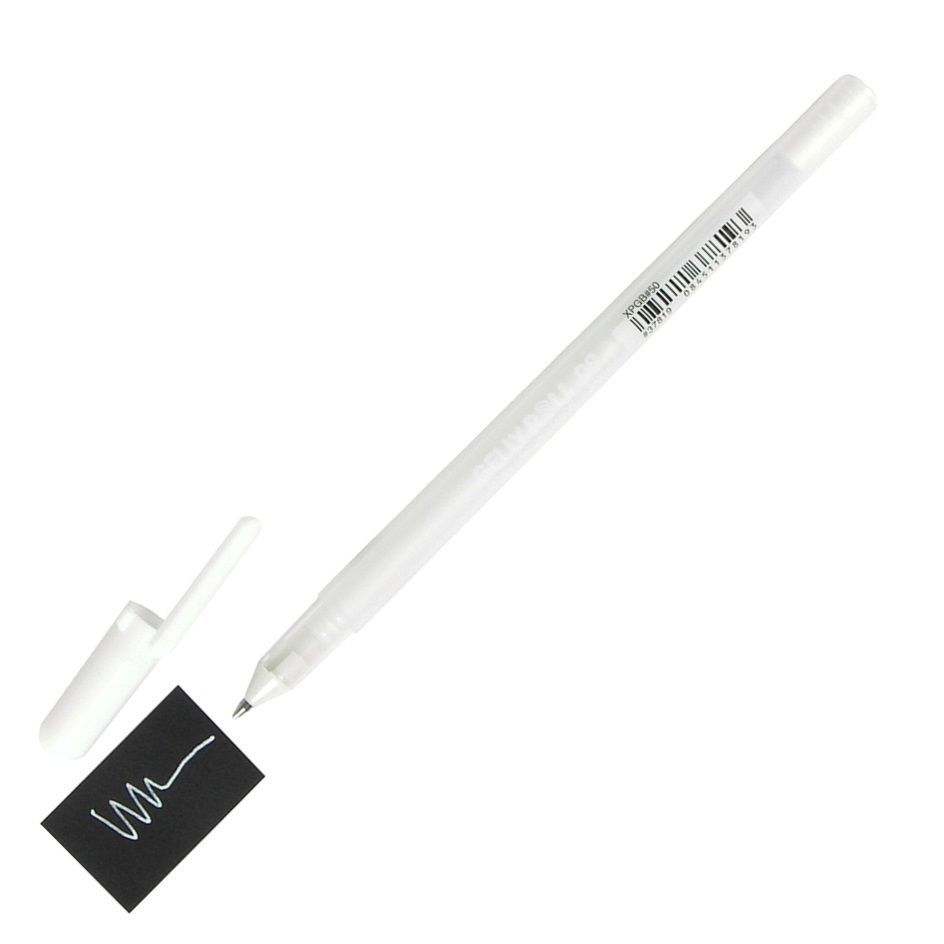 37819 Sakura Gelly Roll Classic 08 Gel Pen, Medium Point, White, 1 Each