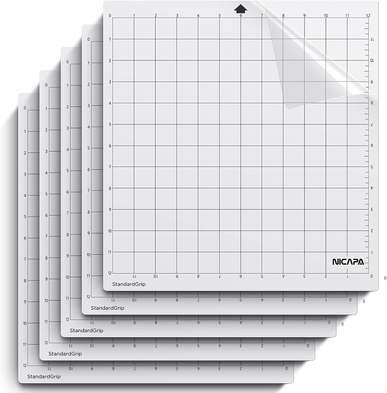 Standardgrip Cutting Mat for Silhouette Cameo 4/3/2/1 (12X12 Inch,5 Mats) Standa