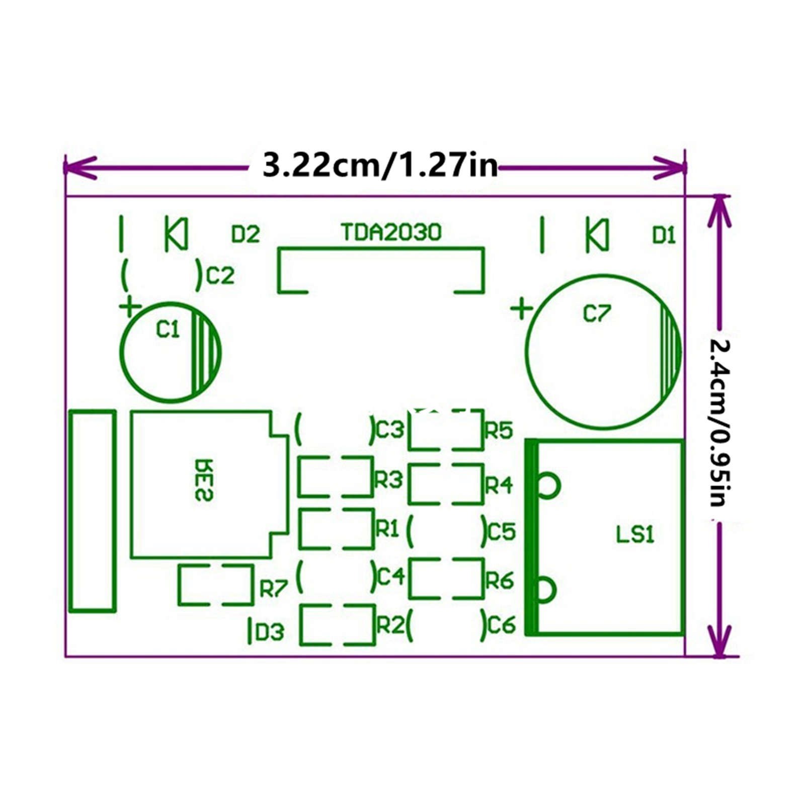 5Pcs Power Amplifier Board Module 18W Mono 6-12V with Adjustable Volume Control