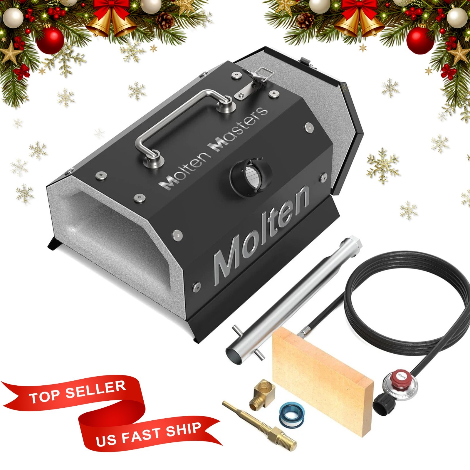 Blacksmith Forge Starter Kit Single Burner Stainless Steel with 30PSI Regulator