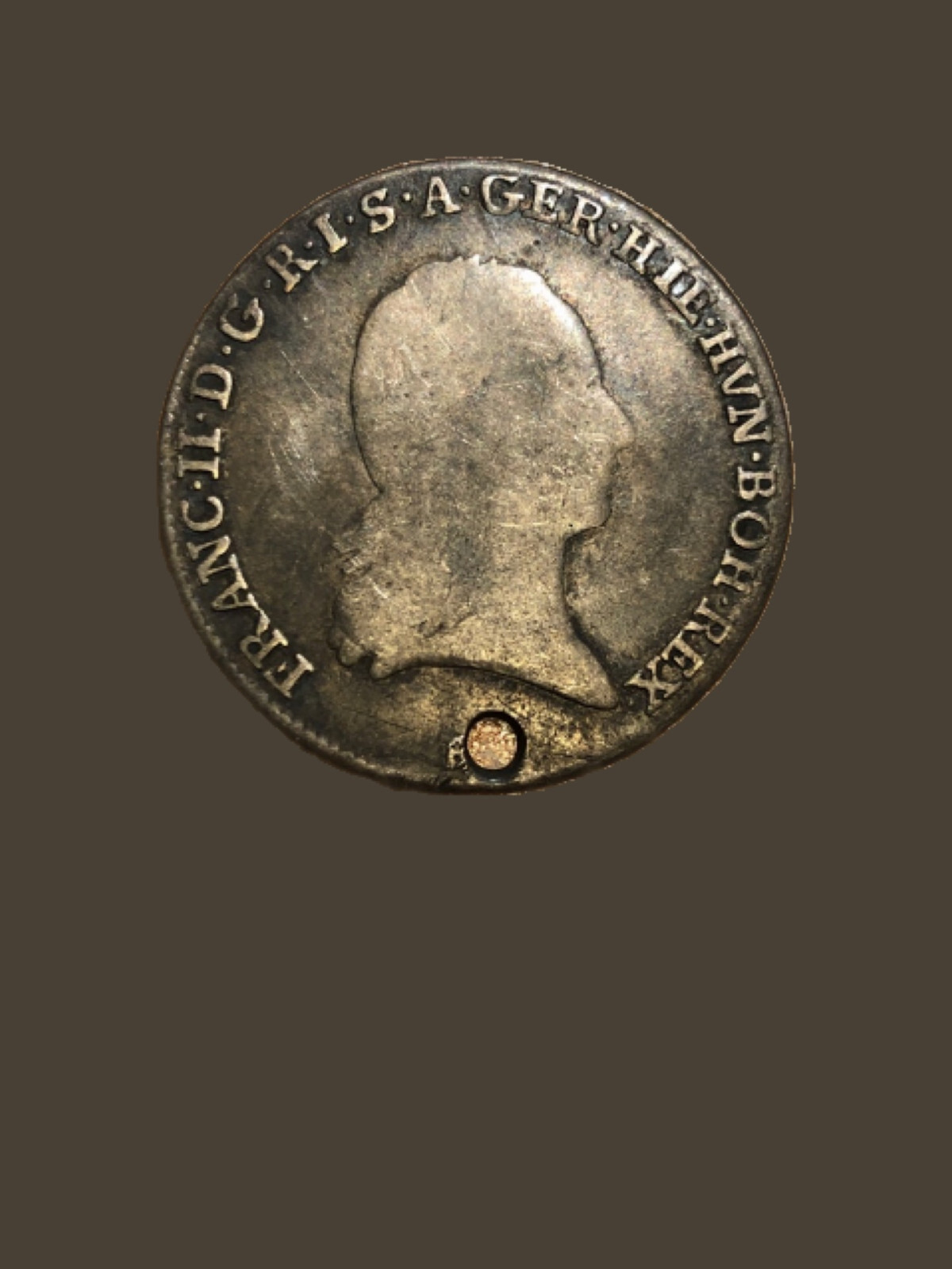 1793-B Austrian Netherlands 1/4 Kronenthaler Franz II Kremnitz Silver Coin - VG