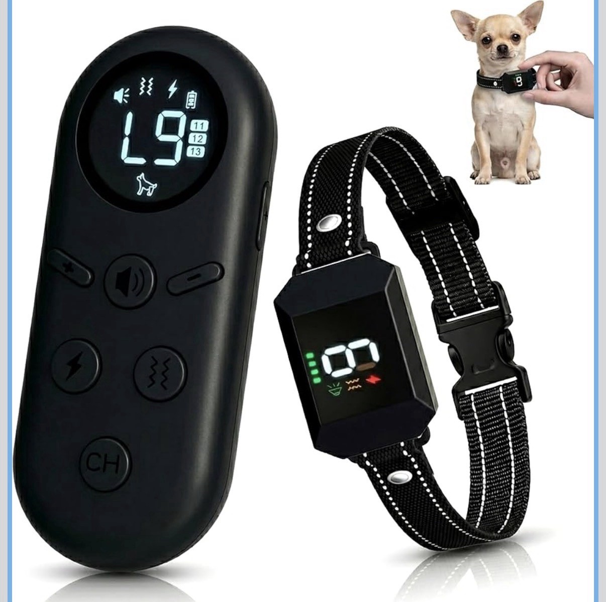 Dog Training Collar with Remote for Small & Medium Dogs (10–100lbs) 1300FT Range