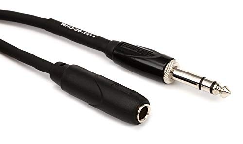 Black Series Headphone Extension Cable, 1/4-Inch TRS 1/4" TRS Male to Female