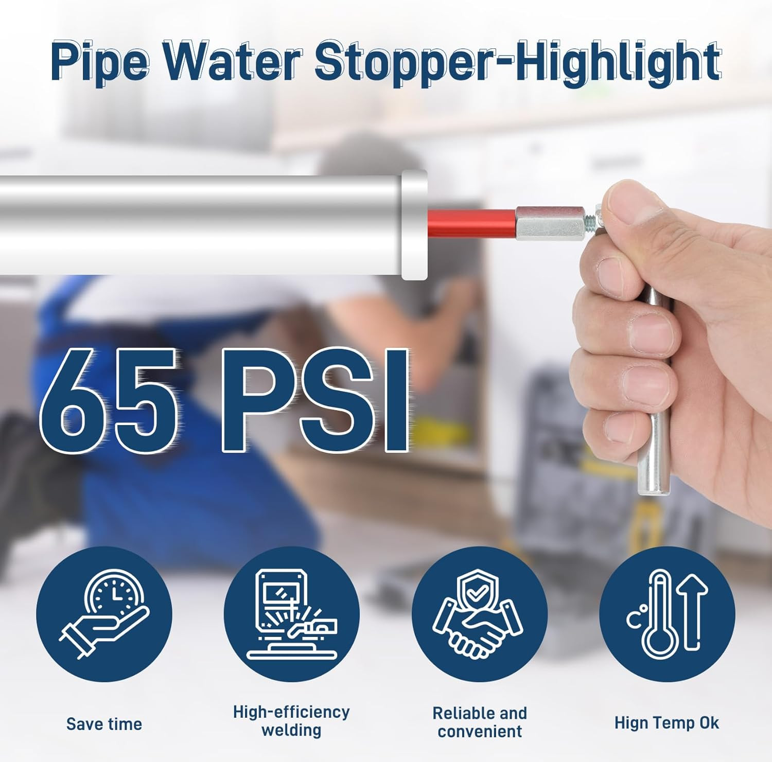 Professional Plumbing Plug Tool Kit for Quick Pipe Repairs - 3 Tools Included