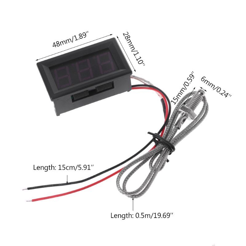 Digital Display Sensor Thermometer K-Type Thermocouple Probe Temperature Meter