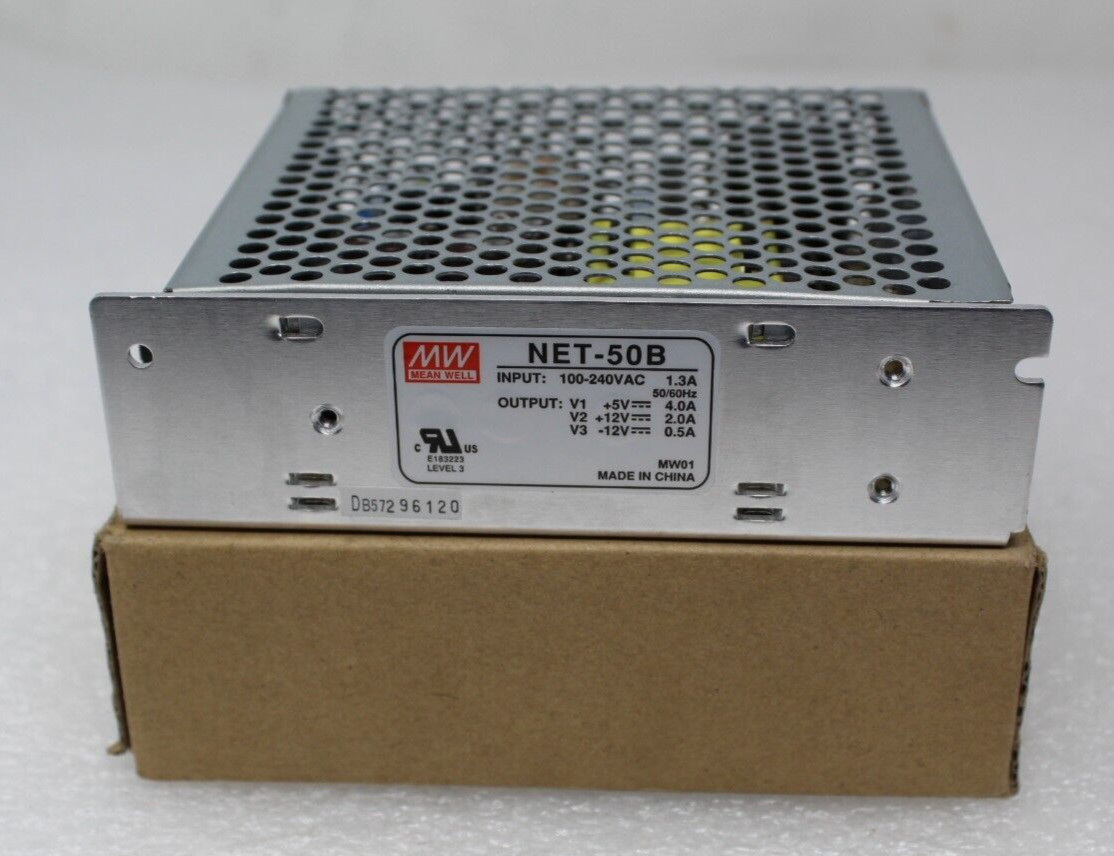 New MW NET-50B Series 50W Triple Output Switching Power Supply AC Voltage