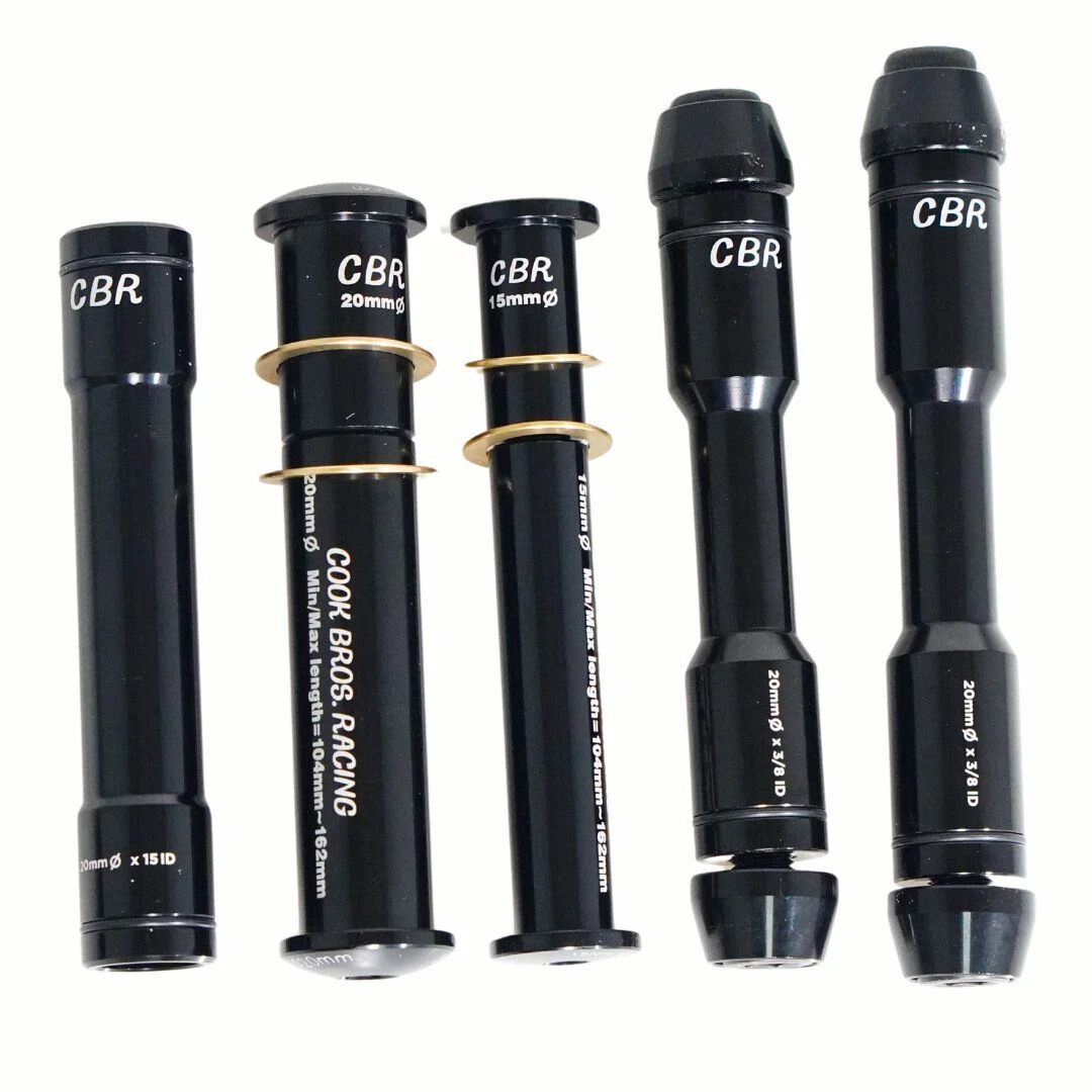 Cook Bros Racing Adjustable Axle 15 or 20mm & Cheater Axle 20-15mm or 20-10mm