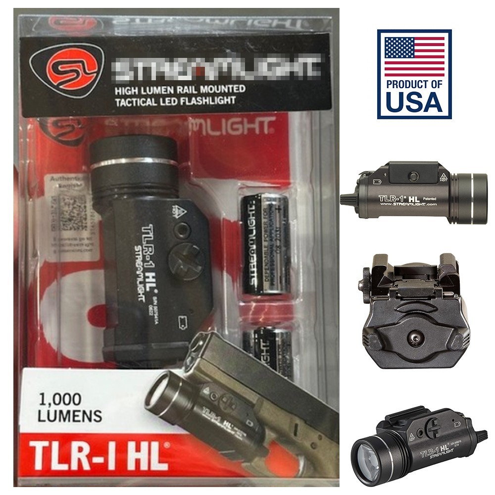 TLR-1 HL 1000 LM rail mounted tactical flashlight Metal Flash Light Black - USA