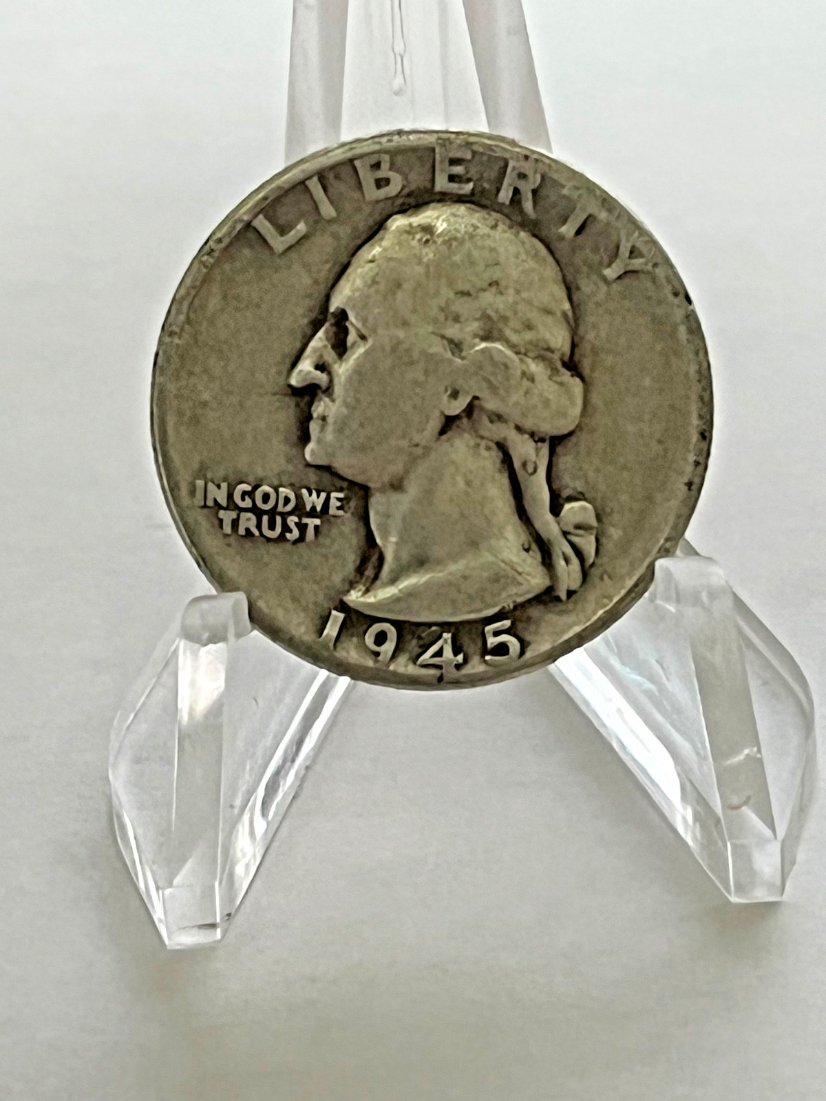 1945  Washington Silver Quarter 25c Circulated # TA109