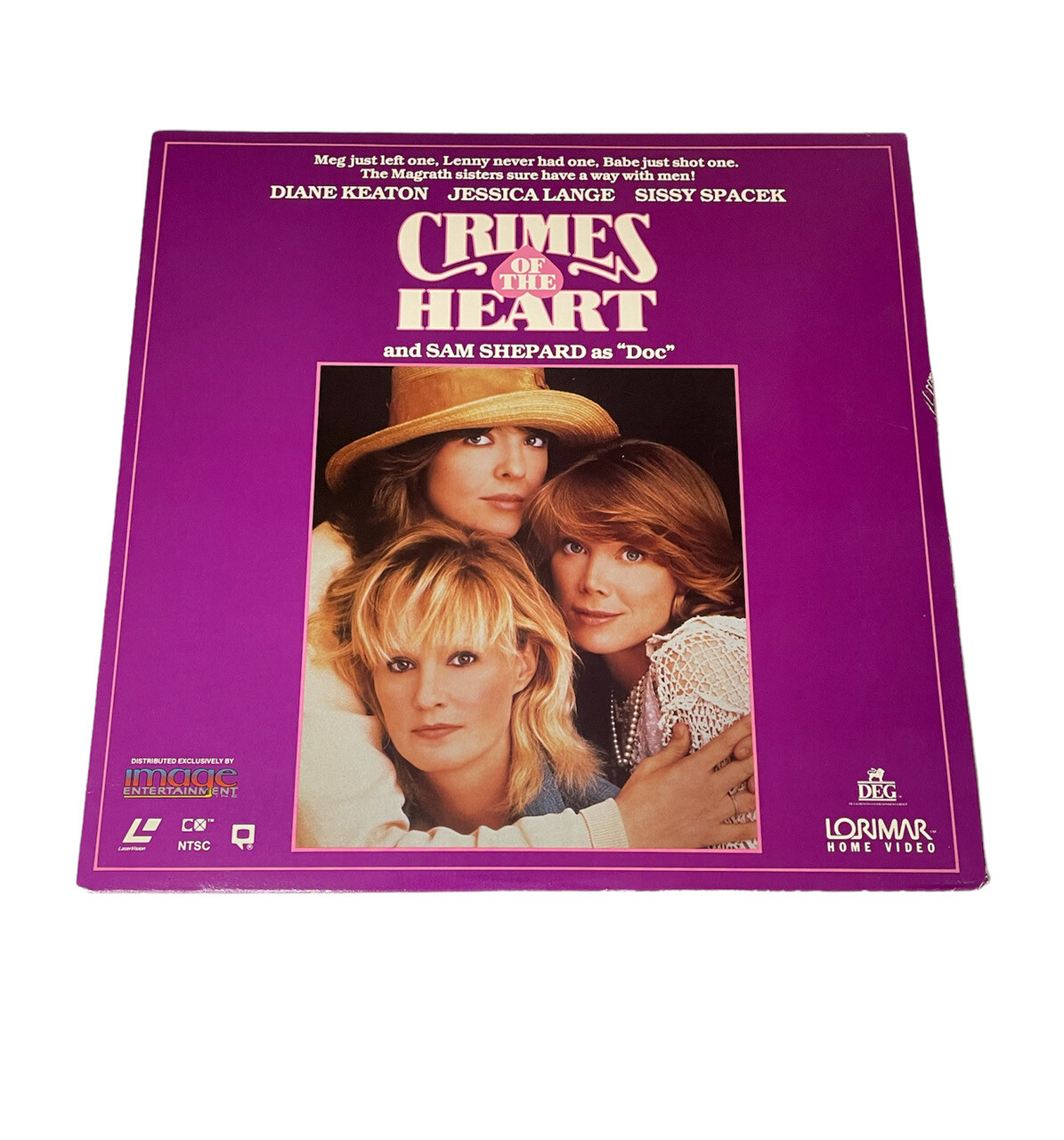 Crimes Of The Heart Laserdisc Video Movie 1986 Diane Keaton Jessica Lange Sissy