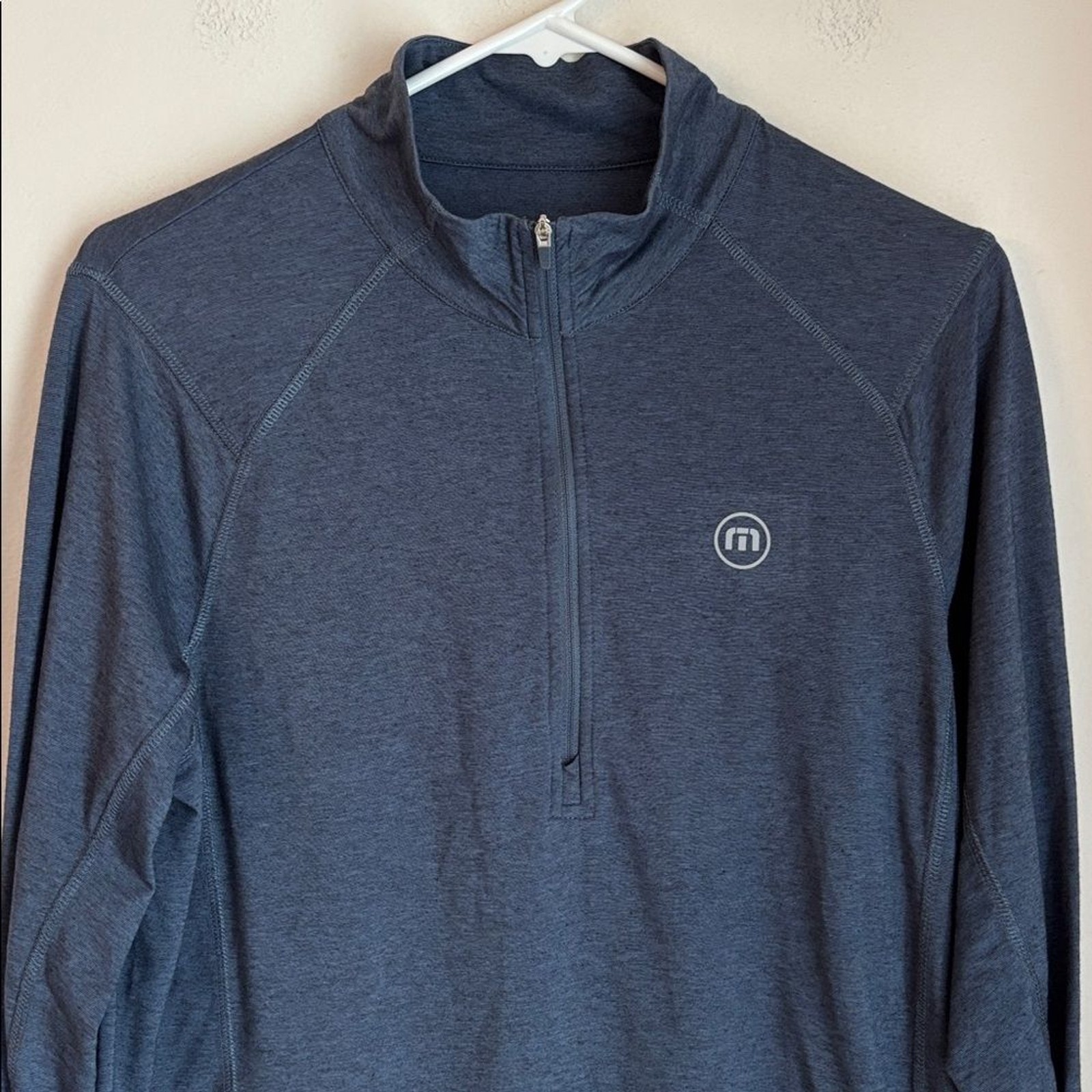 Travis Mathew Dark Blue Pullover men golf quarter zip lightweight performance S