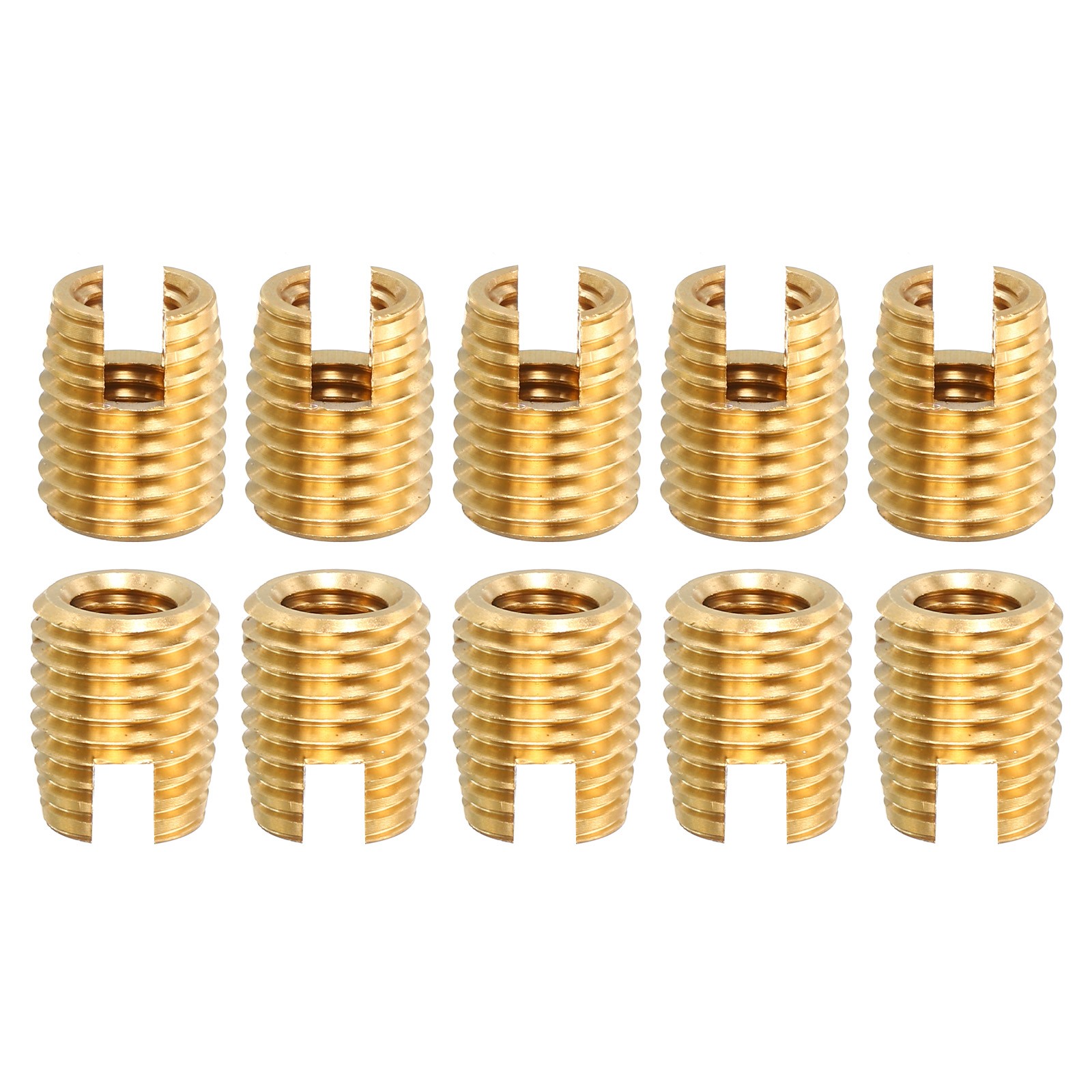 Self Tapping Threaded Inserts, 10pcs Inner M5 M8x10 Brass Nuts