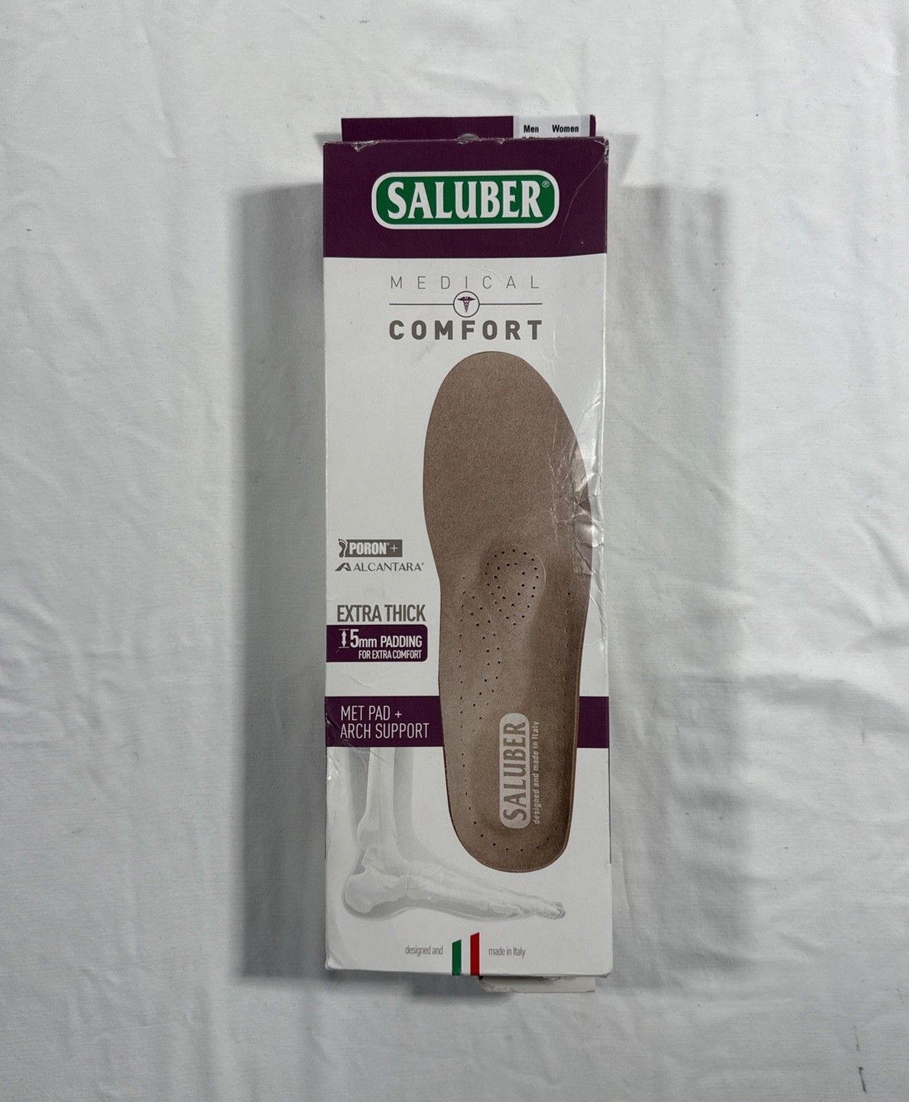 Saluber Medical Comfort Full Length Orthopedic Insole Men 7-7.5 Women 9-9.5