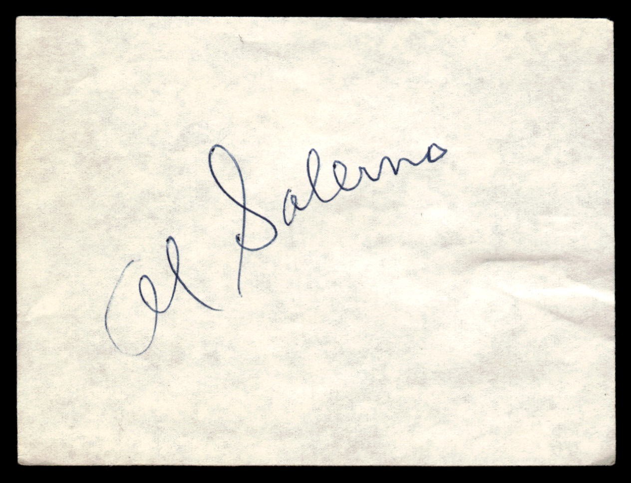 Al Salerno Umpire Baseball Signed Cut Auto *TT146