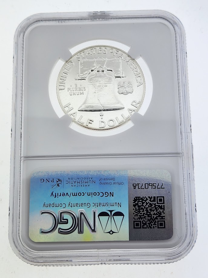 1958 Proof Silver Franklin Half Dollar, NGC PF69 - TOP POP