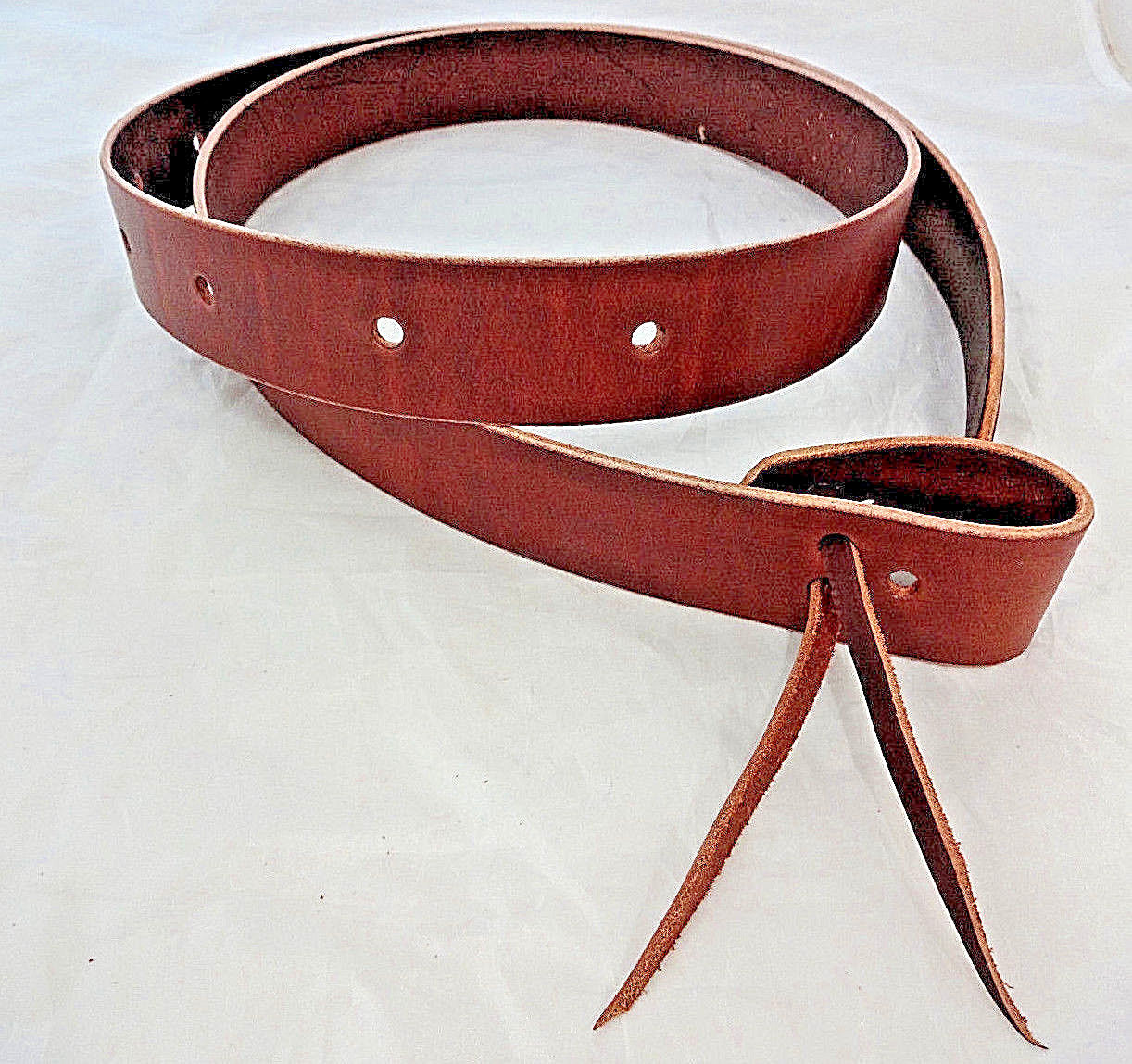 Brown Latigo Leather Cinch Strap Holes Saddle 1 3/4 x 72" Horse Tack Hermann Oak