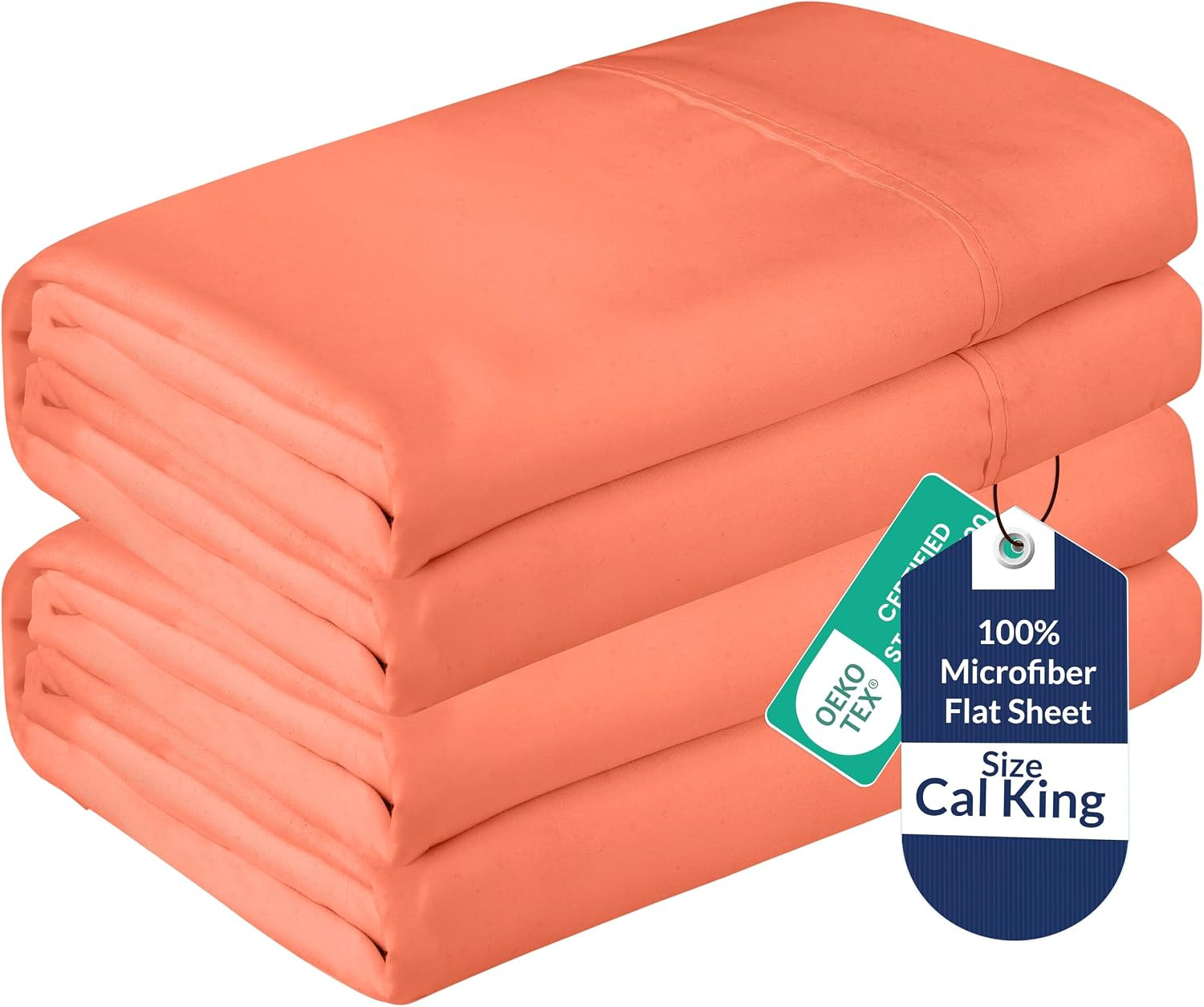 6 Pack Bulk Flat Sheet Set - Top Sheets - Soft 1800 Microfiber -Wrinkle & Stain