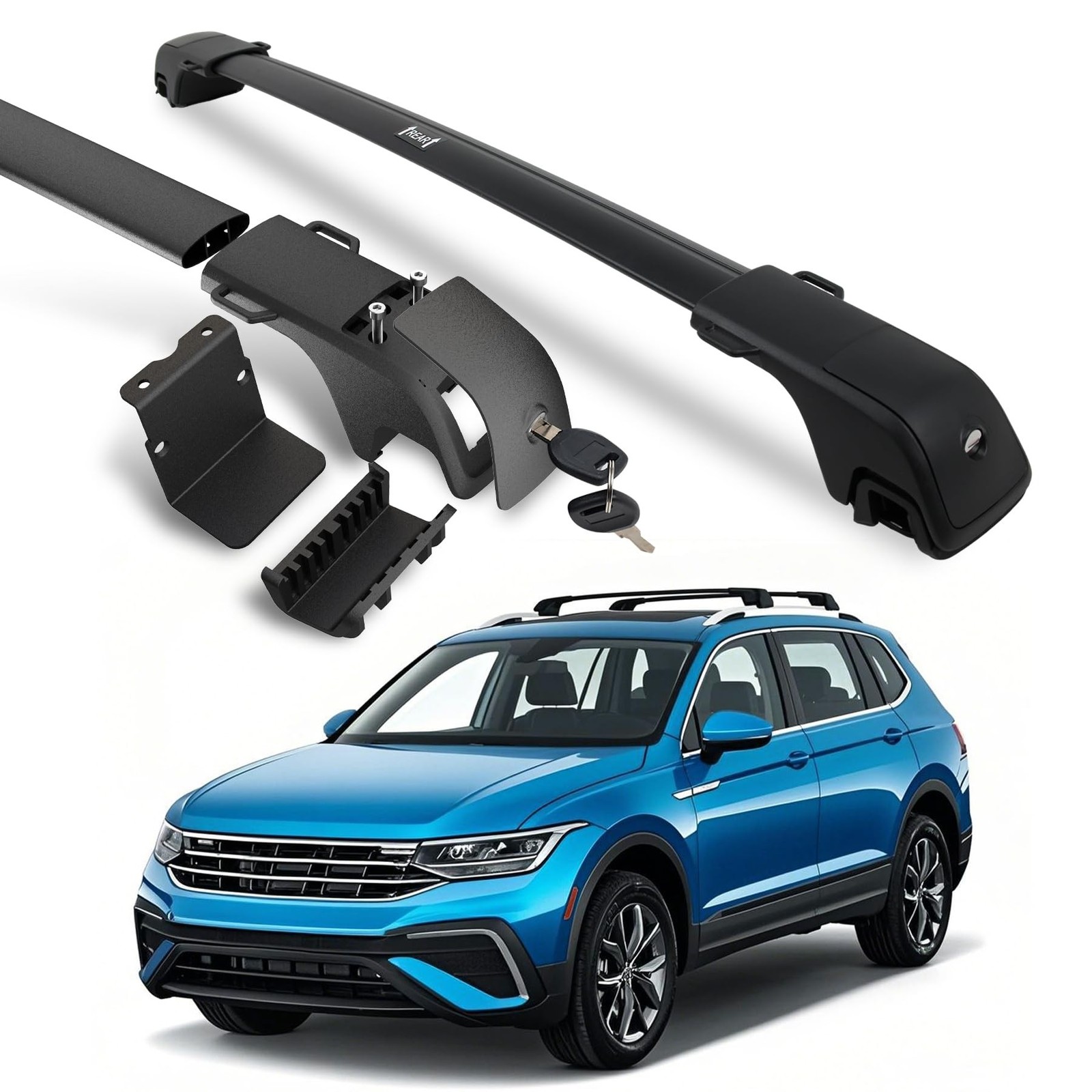 Upgrade 260 LBS Lockable Roof Racks Cross Bars for VW Tiguan 2018-2026 (Not f...