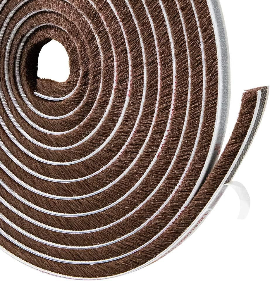Felt Pile Weather Stripping Brush Strip for Window and Door Seal 11/32 Inch X 11
