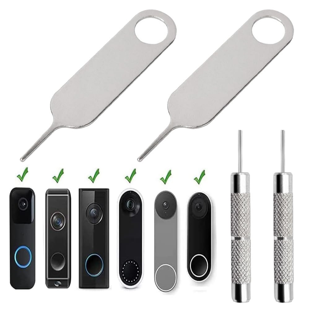 4 Pack Doorbell Key Tool Kit Release Pin for Arlo and Nest Doorbells