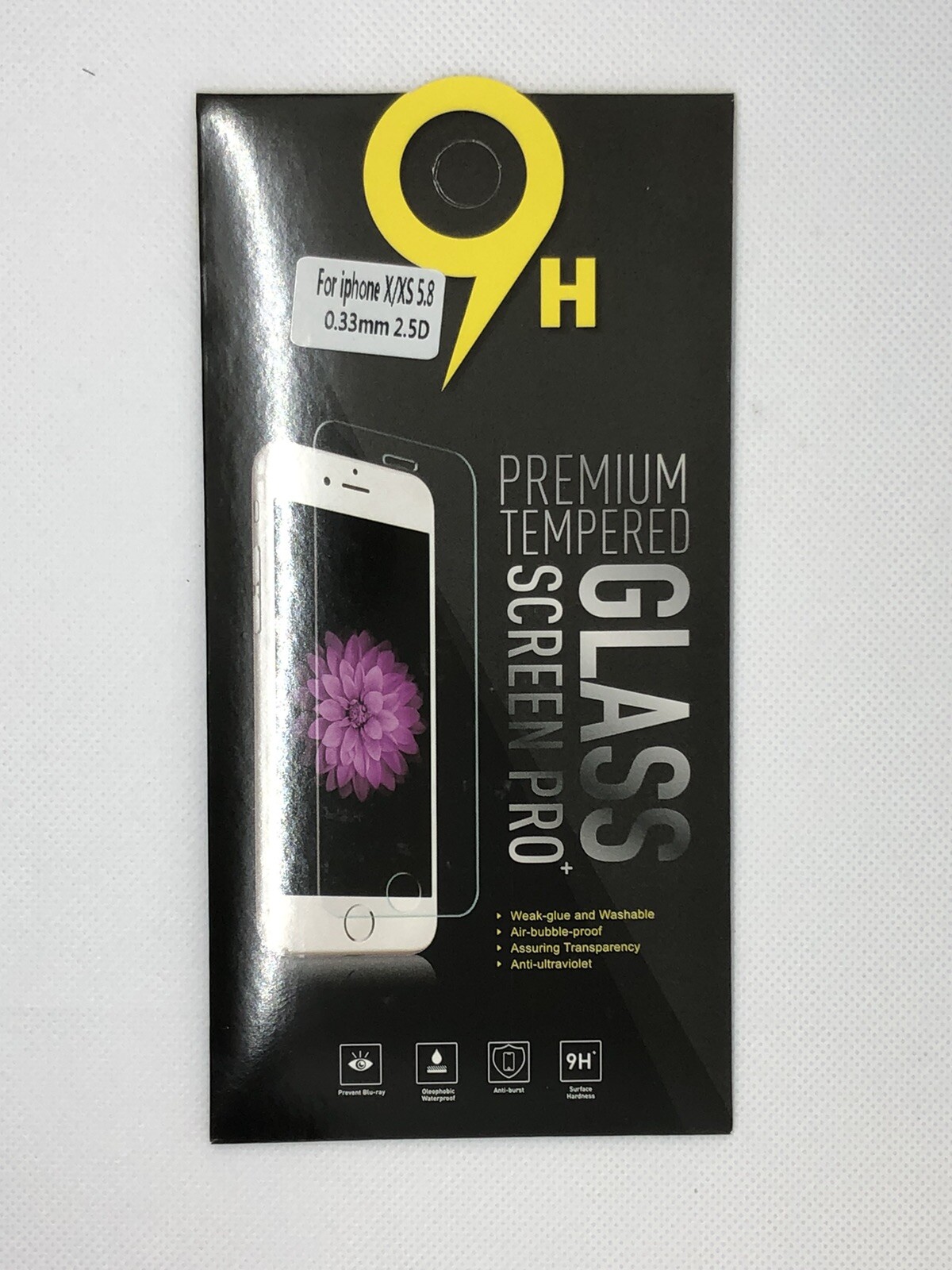 USA Stock Premium Real Screen Protector Tempered Glass For iPhone X XS