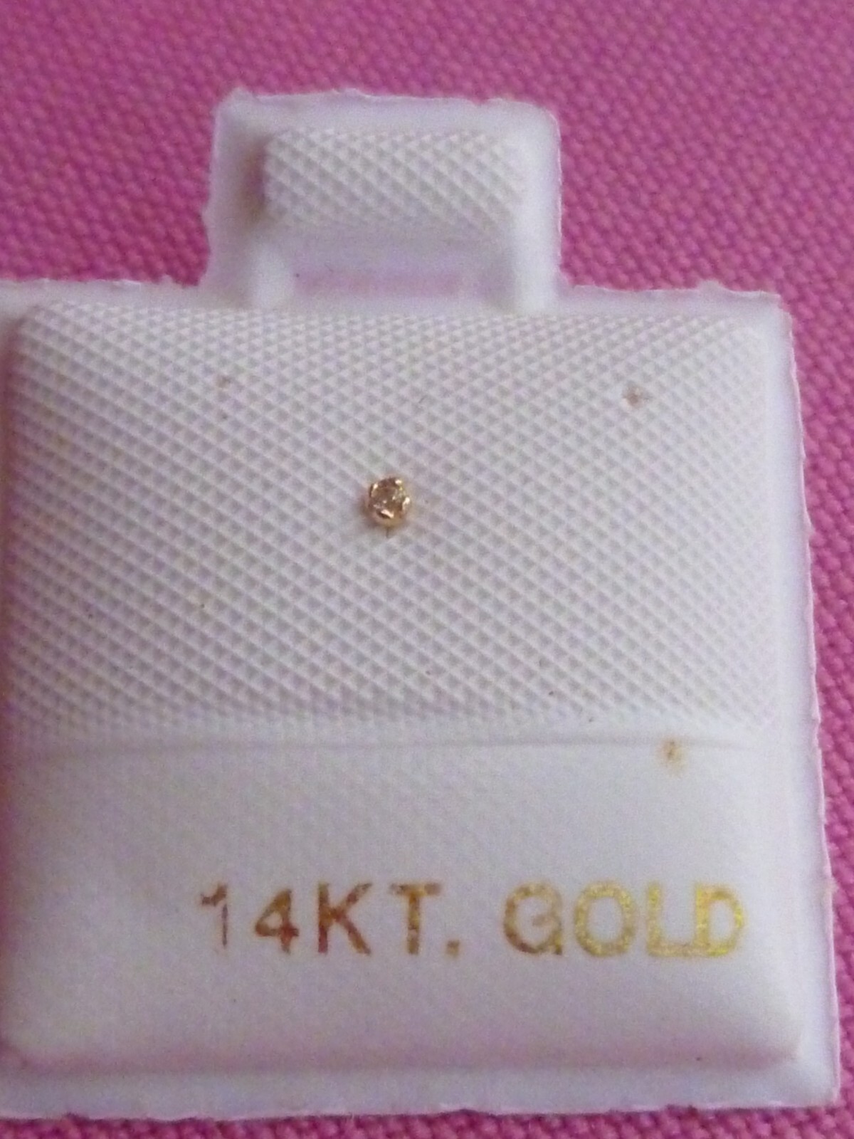 14k Yellow gold Mini Nose stud W/zircon