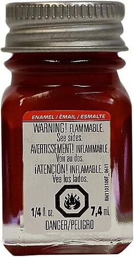 Testors Dark Red 1/4oz. - Hobby and Model Enamel Paint - #1104tt
