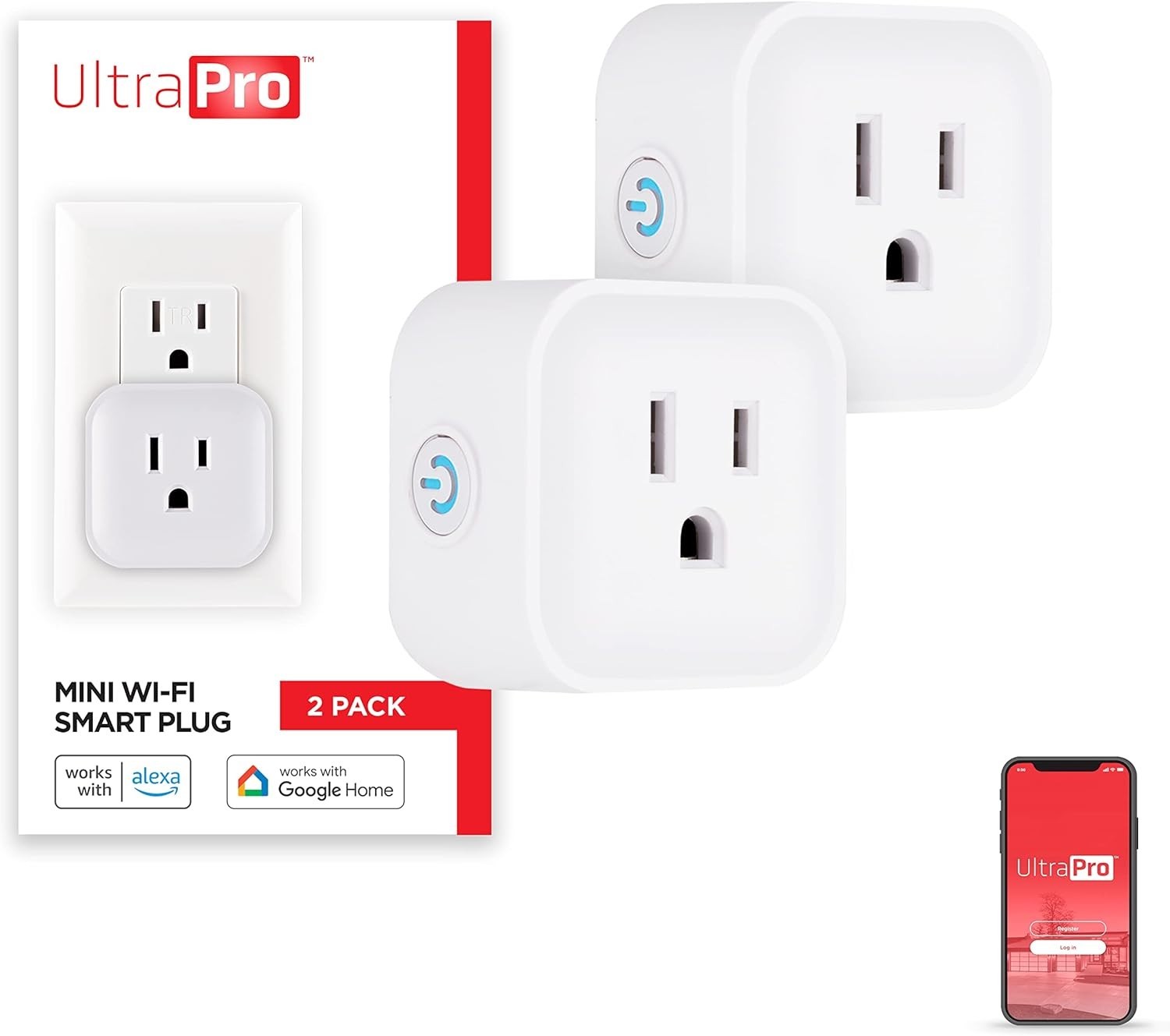 UltraPro Smart Plug WiFi Outlet, Smart Home, Smart Switch, Smart Outlet, Works