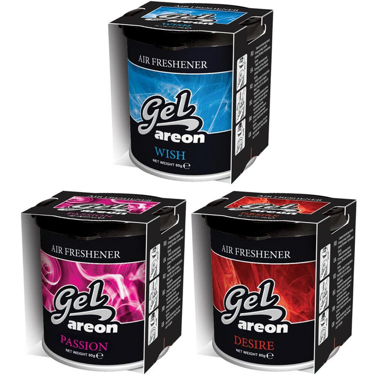 SPECIAL OFFER 3 Air Freshener Areon GEL CAN Fragrance Box Fragrance Tree FREE CHOICE