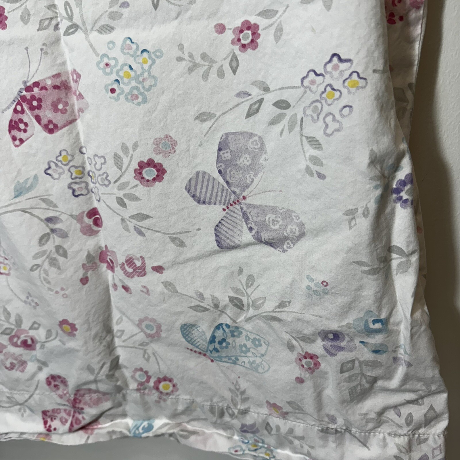 Pottery Barn Kids Girls Butterfly Pattern Cotton Pillowcase