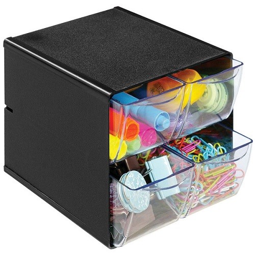 Cube W 4 Drawers Black