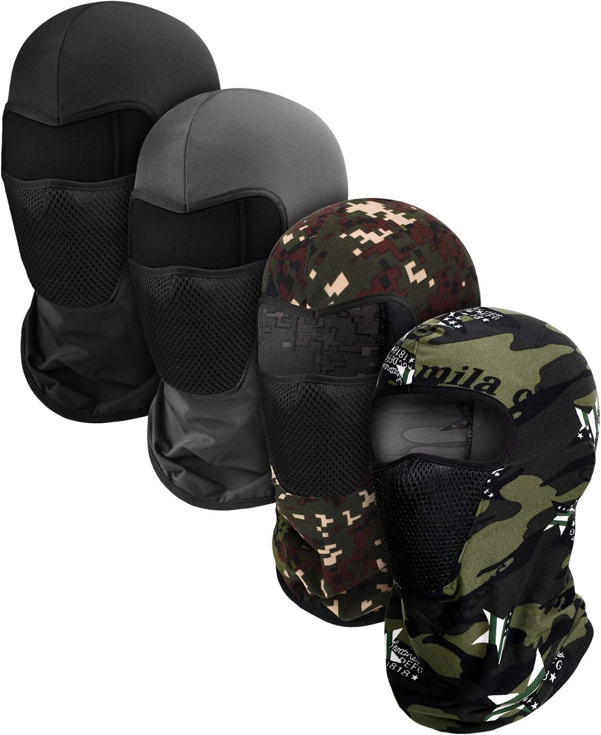 4 Pieces Balaclava Winter Full Face Mask Ski Mask for Men Women Windproof
