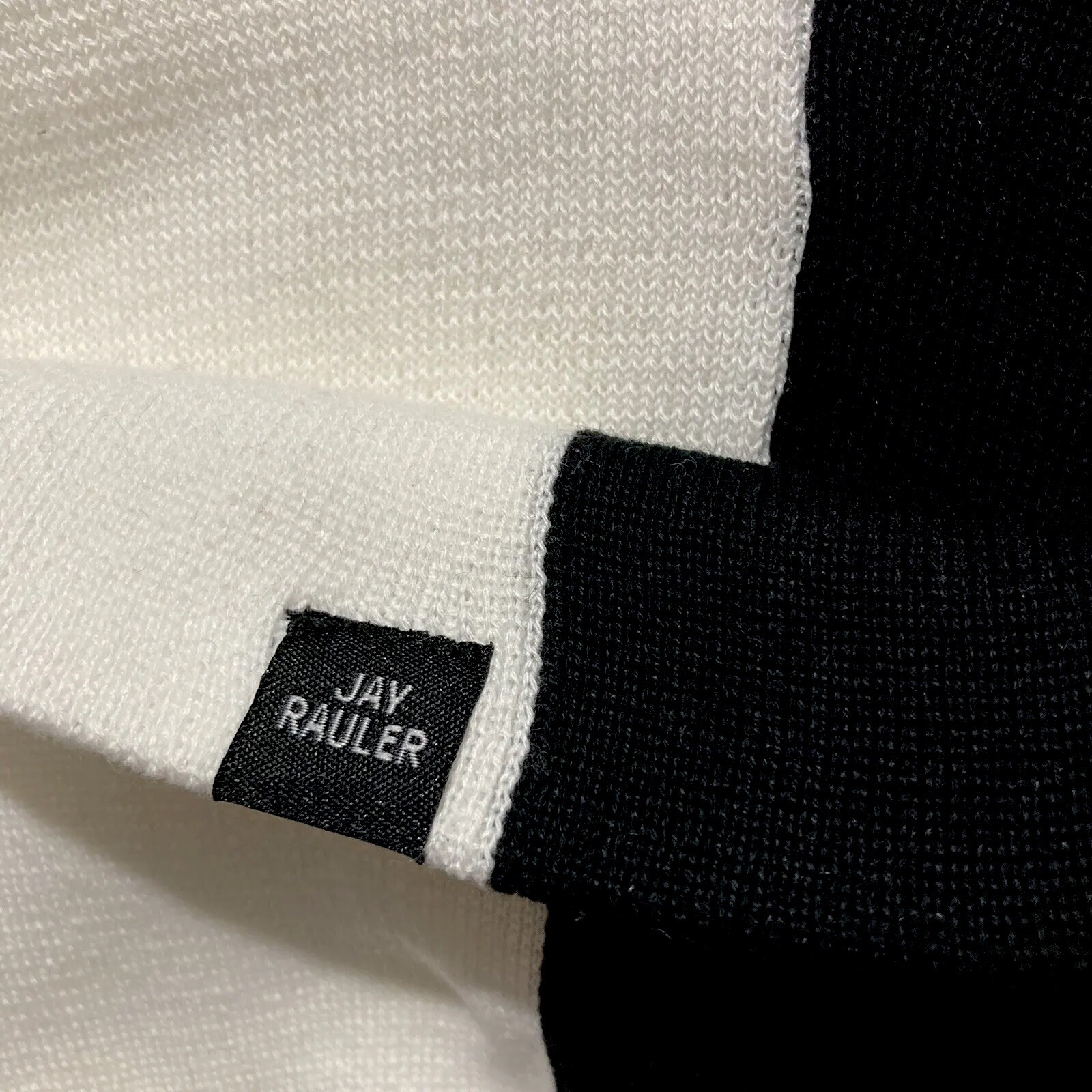 Jay Rauler Half Black White Two Tone Split Cotton Skull Cap Beanie Skullie Hat
