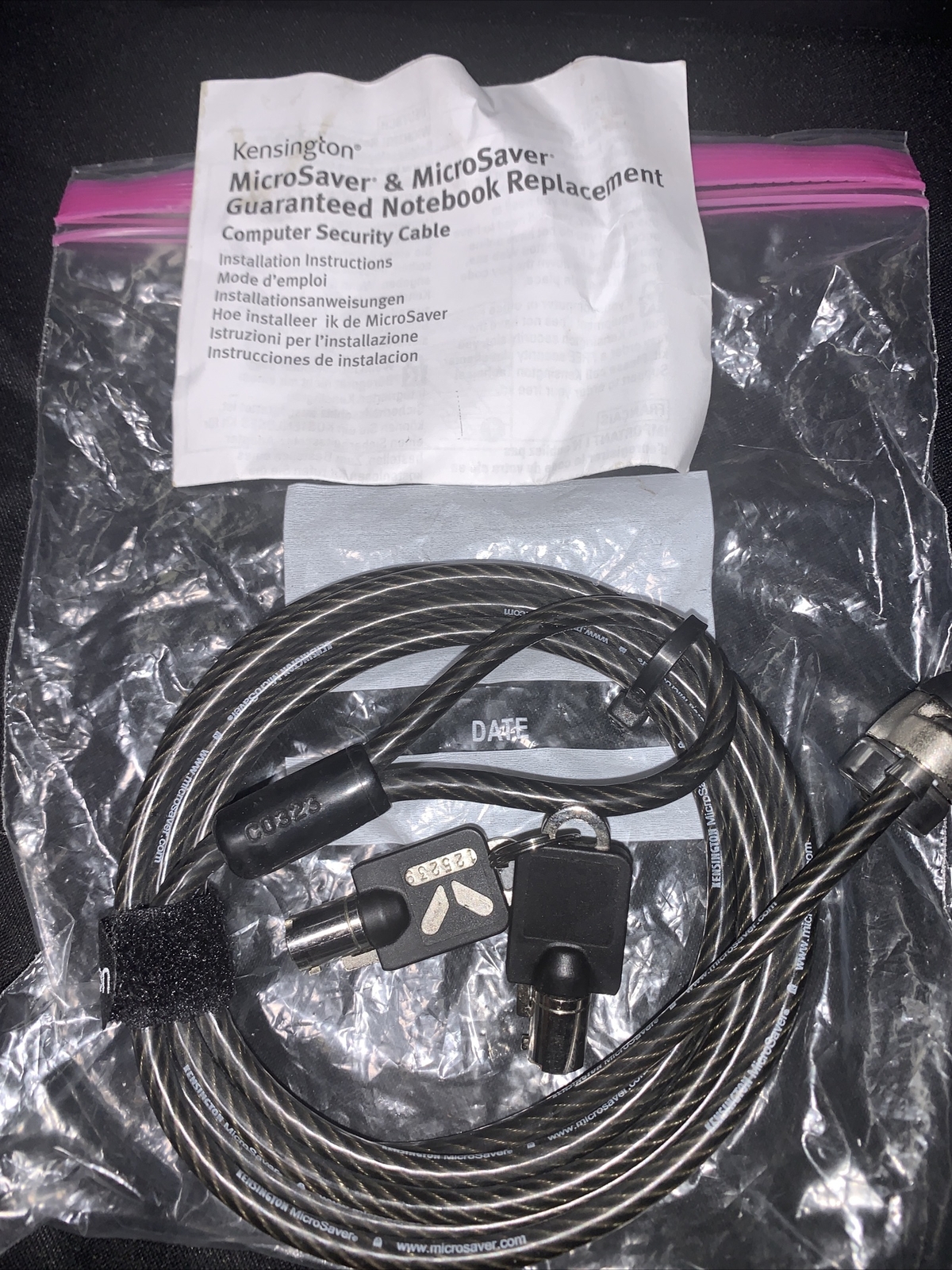 Kensington MicroSaver 2.0 Master Keyed Cable Lock for Laptop