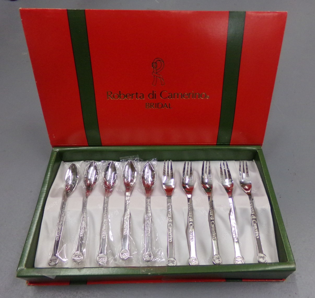 Roberta di Camerino Bridal Petite Fork And Spoon 10 Piece Set in Original Box