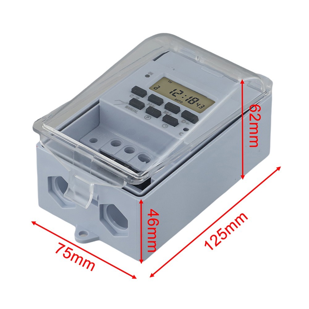 KG316TF 220V Automatic Timing Switch With Waterproof Transparent Cover