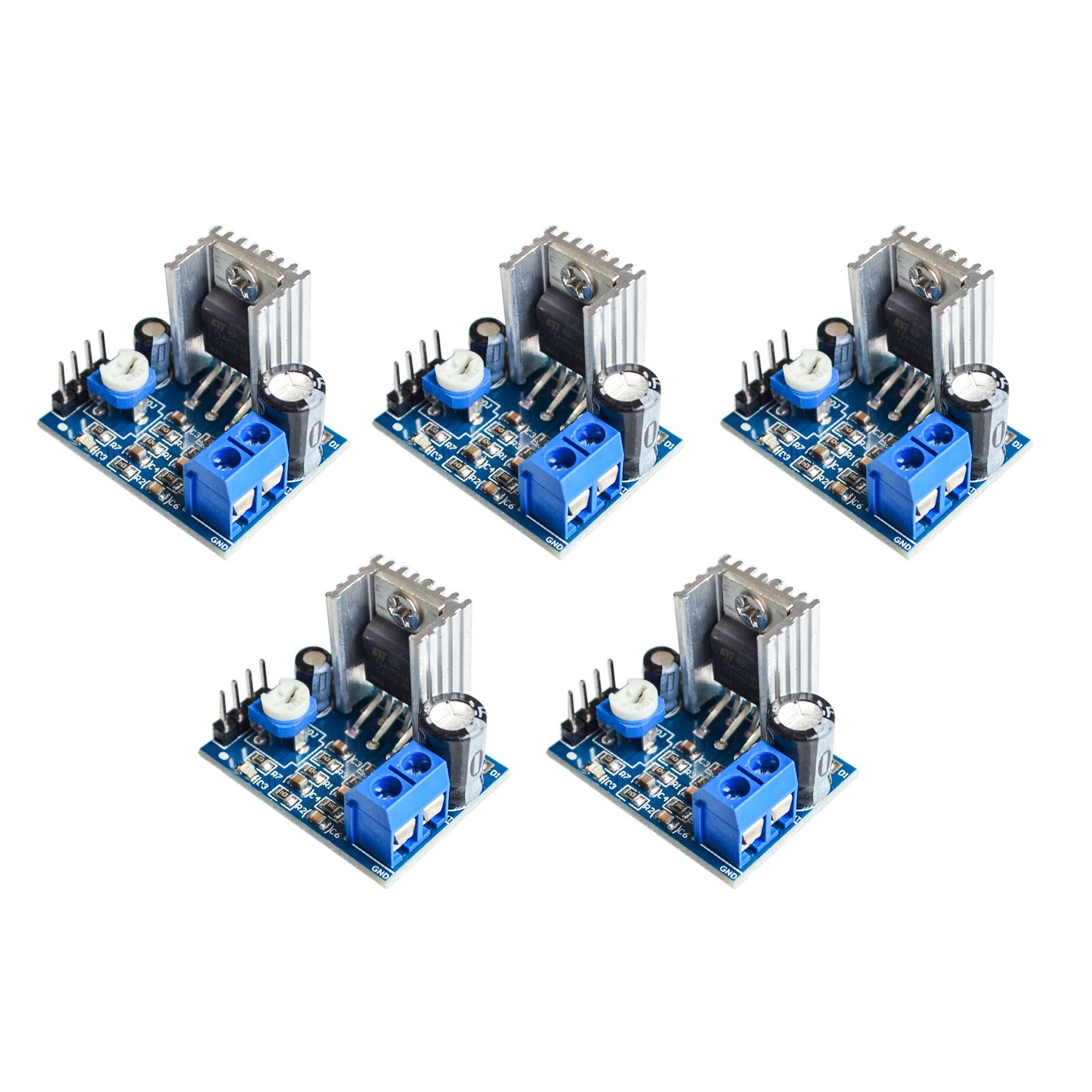 5Pcs Power Amplifier Board Module 18W Mono 6-12V with Adjustable Volume Control
