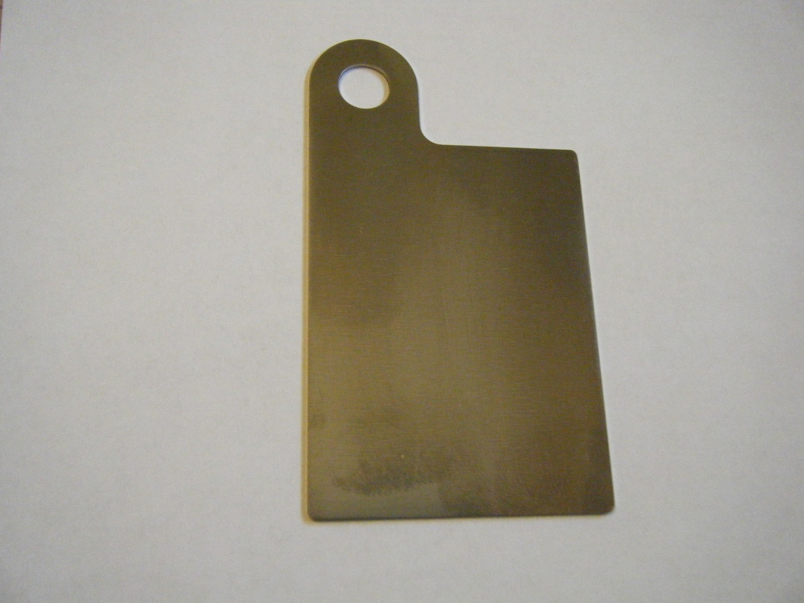 STAINLESS STEEL MOTORCYCLE INSPECTION STICKER PLATE(2 5/16"X3 1/16") 7/16" hole