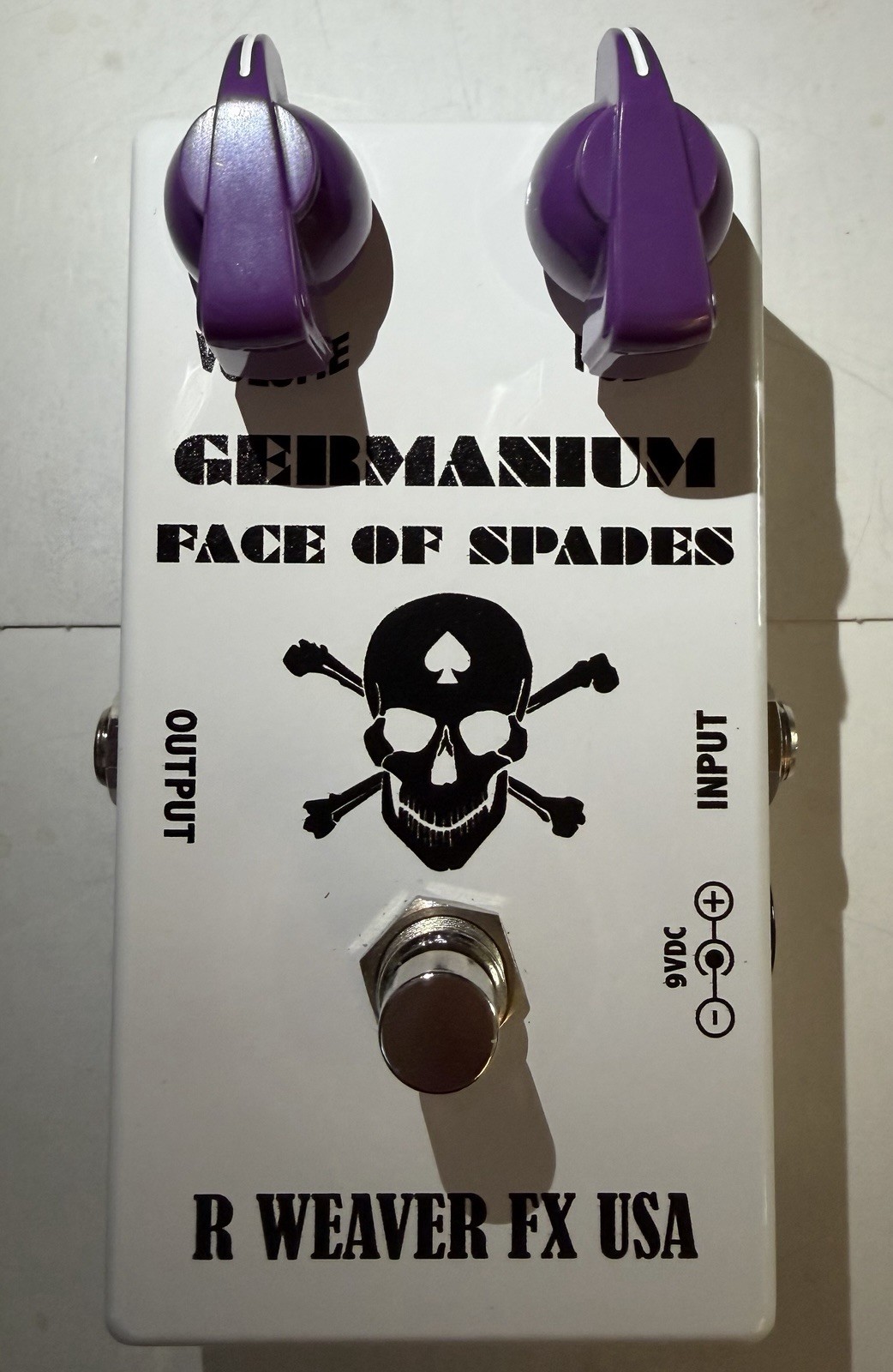 R Weaver FX USA Germanium Face of Spades Analog Fuzz Pedal for Electric Guitar