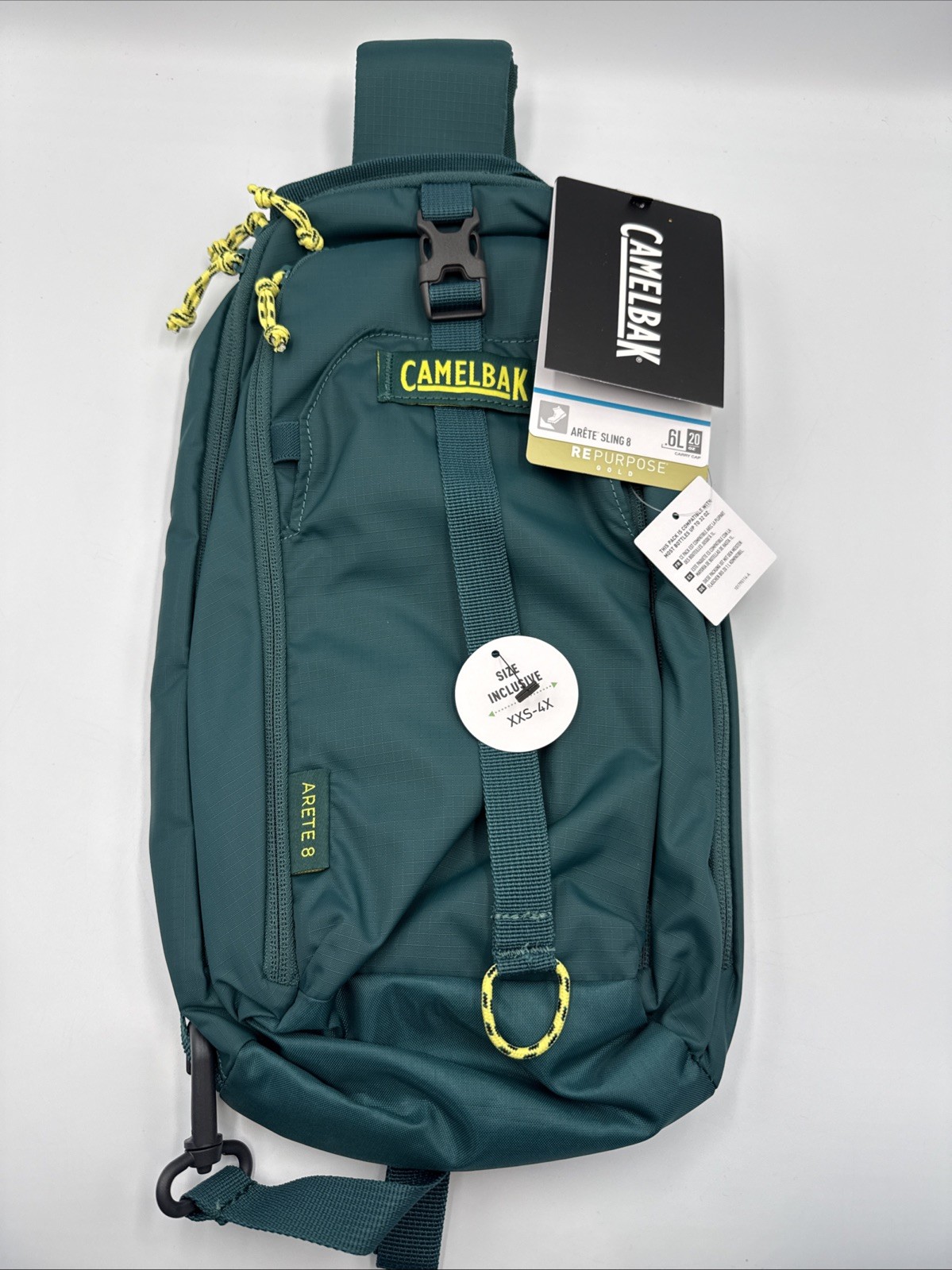 CamelBak Arete Sling 8 Hike Pack with 20oz Carry Cap Water Bottle