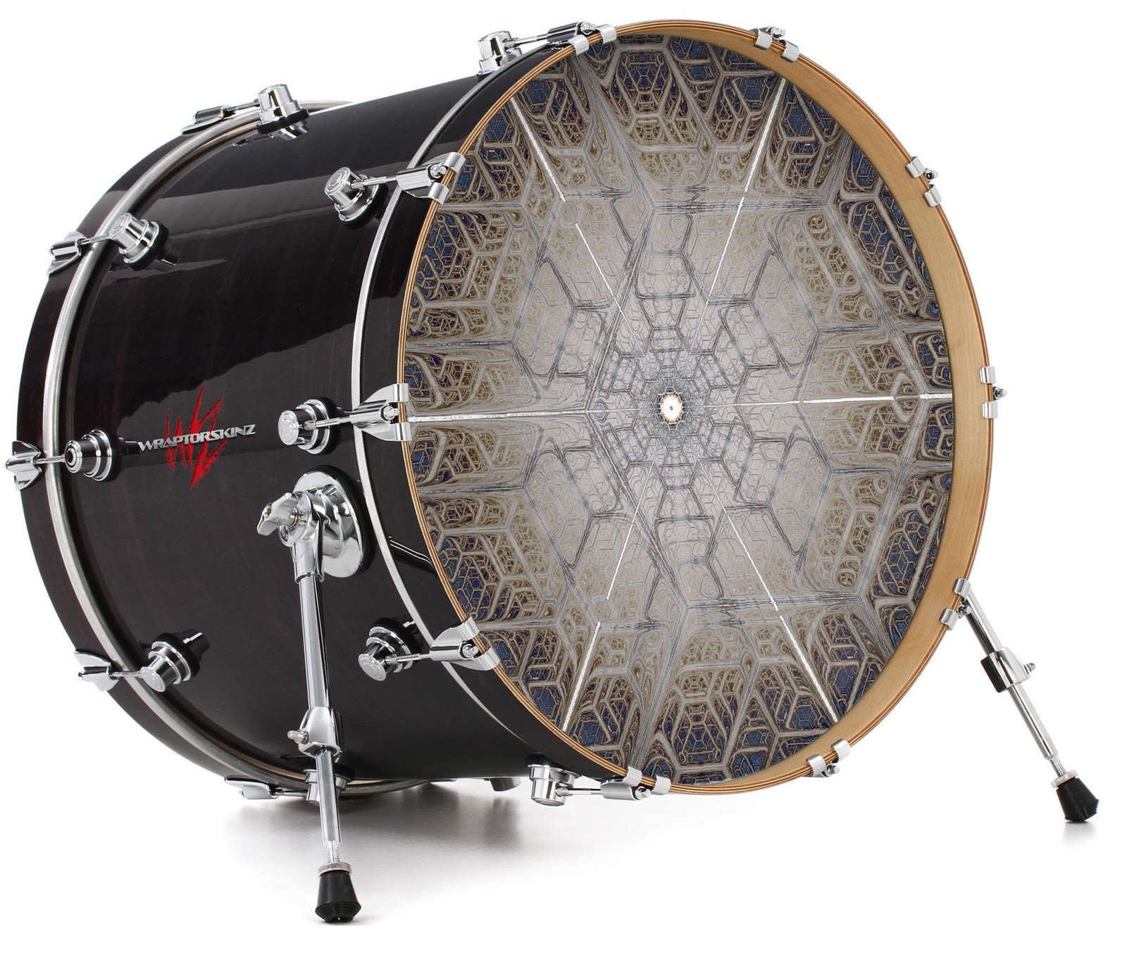 Vinyl Skin Decal Wrap fits 22" Bass Kick Drum - Hexatrix