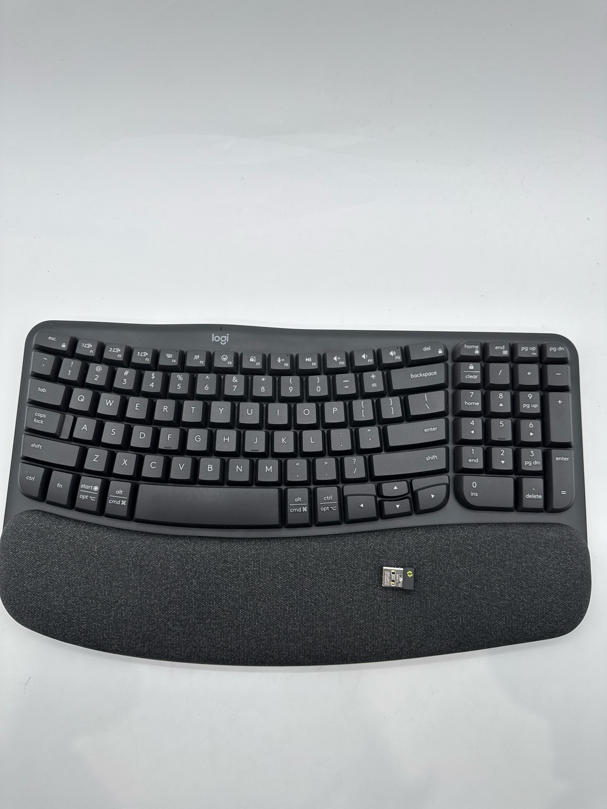 Logitech Wave Keys Wireless Ergonomic Keyboard Bluetooth Logi Bolt Graphite