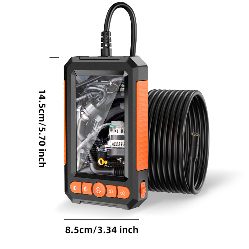 Endoscope Camera with Lights Dual Lens Borescope 10M/32.8FT Cable 4.3" Screen US