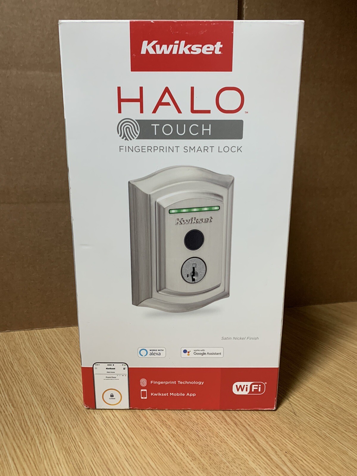 Kwikset Halo Touch Fingerprint Satin Nickel Wifi Single Cylinder Smartkey  Lock