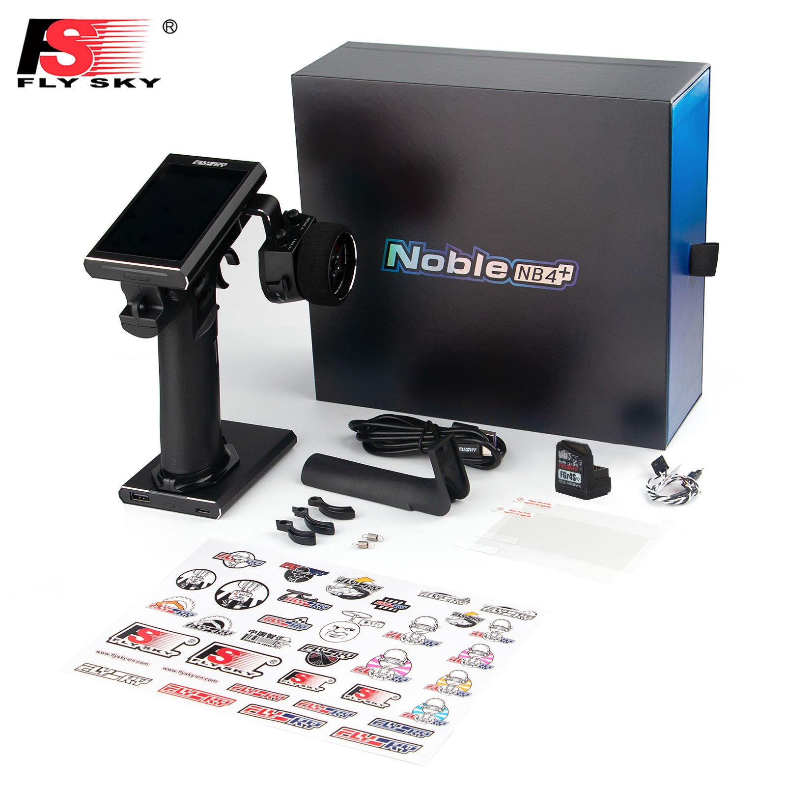 Flysky NB4+ 2.4GHz 8CH Transmitter Remote Controller with FGR4S Receiver