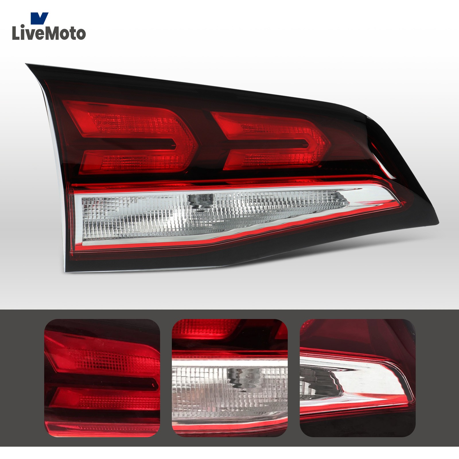 Halogen Tail Light Inner For 2022-2024 Chevy Equinox w/ Bulbs Left Driver Side