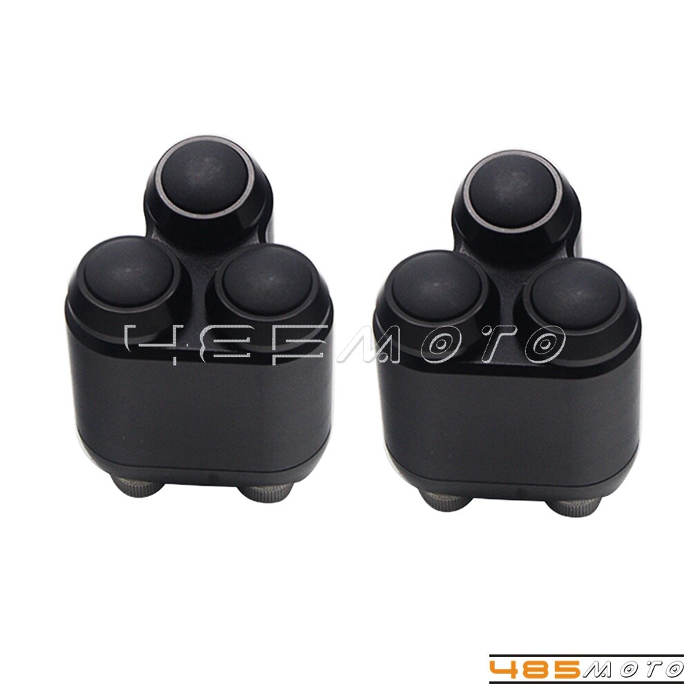 Pair/2PCS 7/8" Bar 3 Button Hand Control Momentary Switch Motogadget M-switch