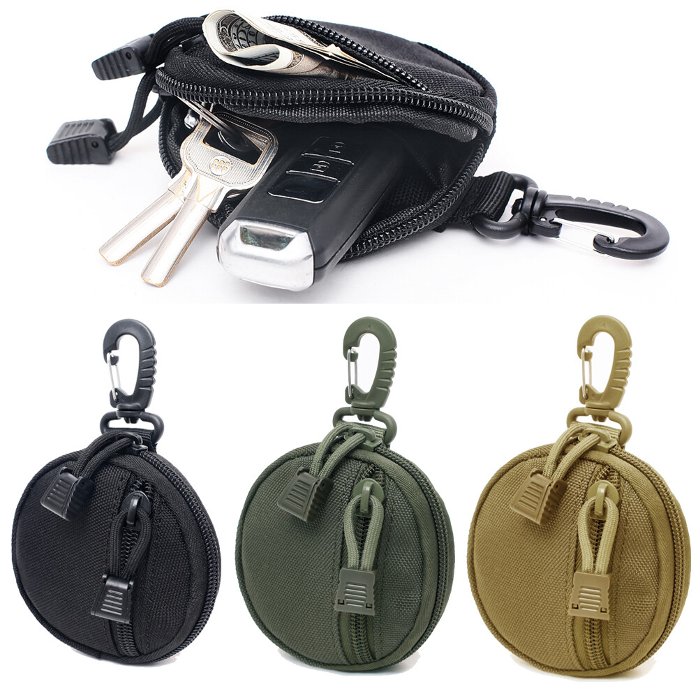 Mens Military Nylon Key Coin Wallet Tactical Molle Small Pouch EDC Belt Pack Bag