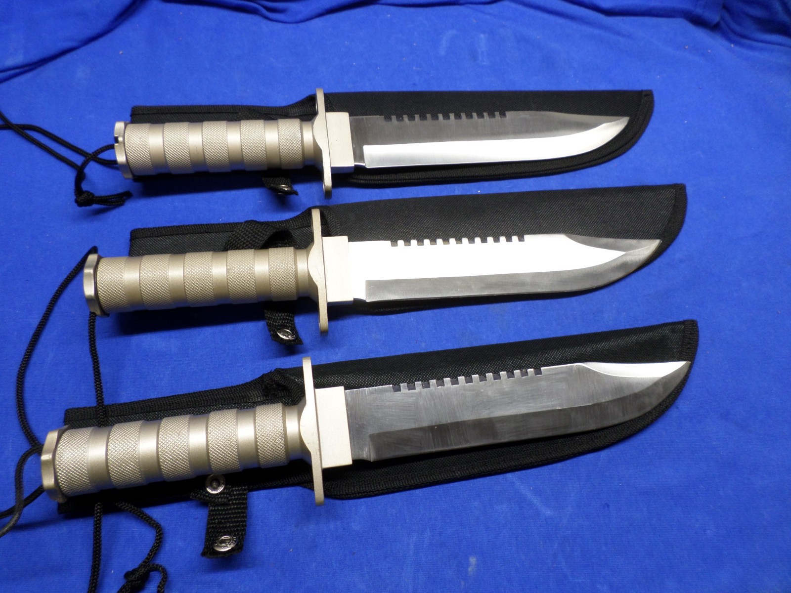 Survival Knife with Sheath, Compass, Kit - 3 Available